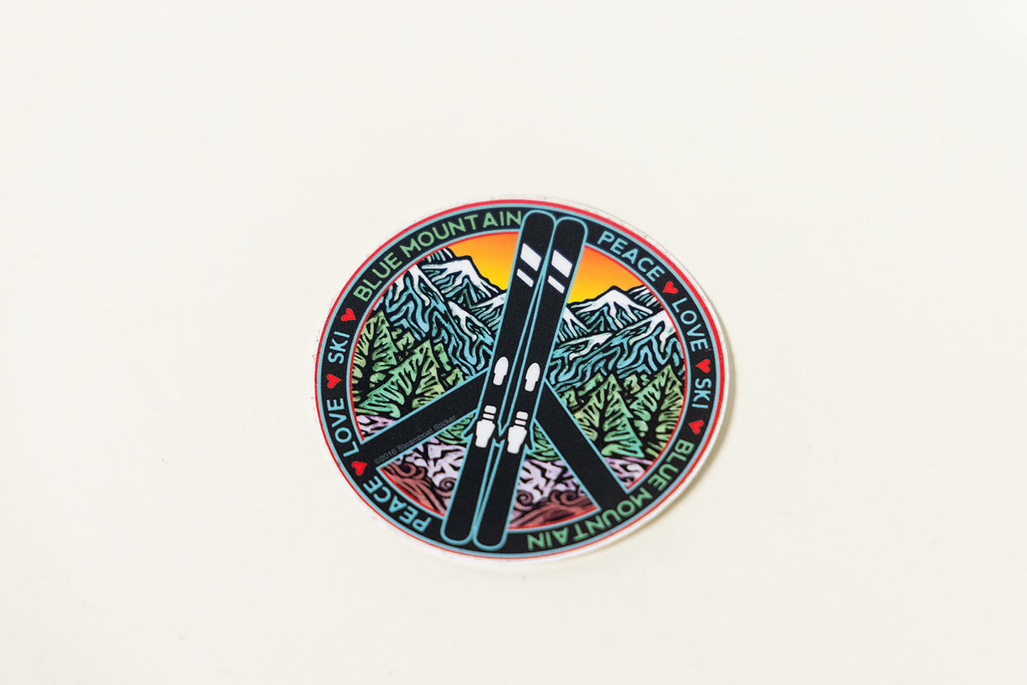 Peace Sign Ski Sticker