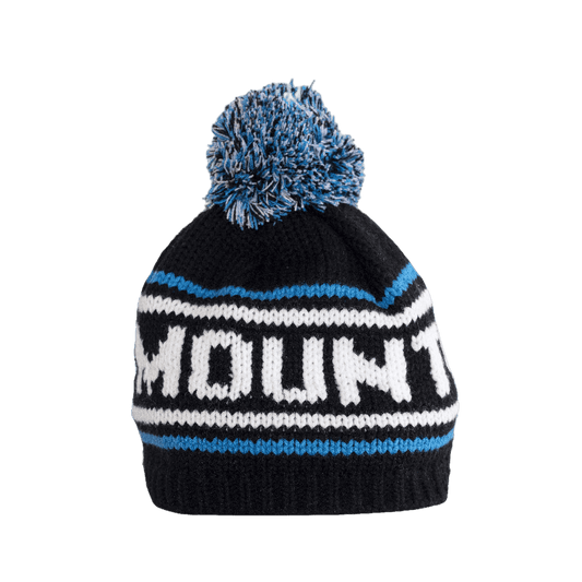 Blue Mountain Knit Beanie - Black/White/Blue