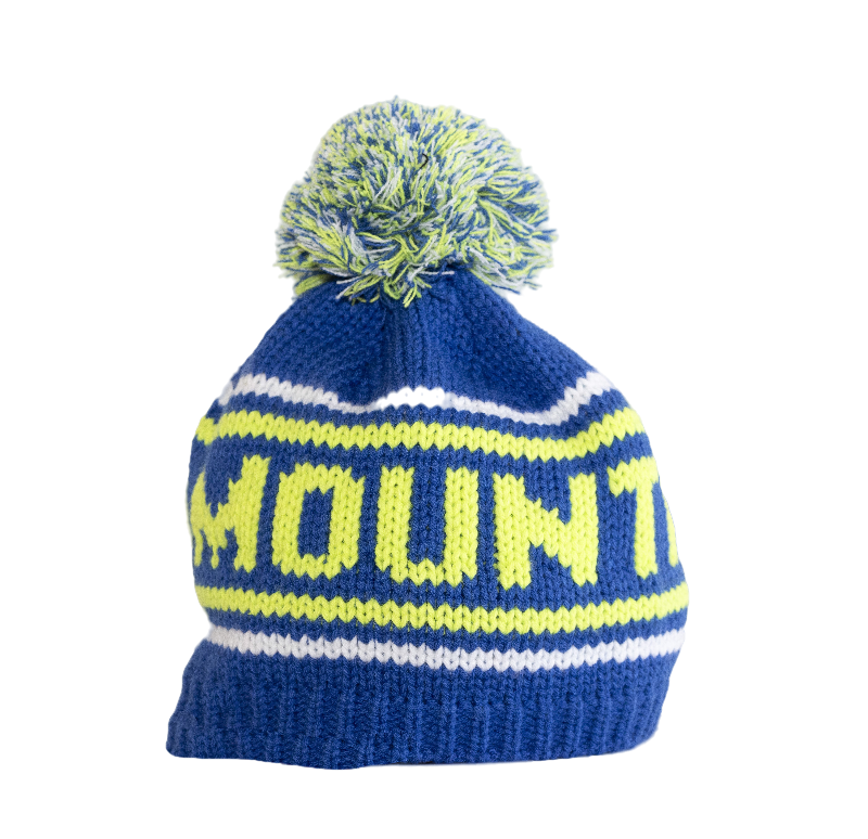 Blue Mountain Knit Beanie - Colbalt/Citrus