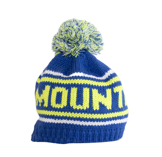 Blue Mountain Knit Beanie - Colbalt/Citrus