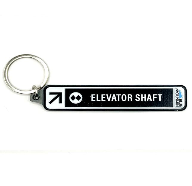 Elevator Shaft Trail Sign Keychain