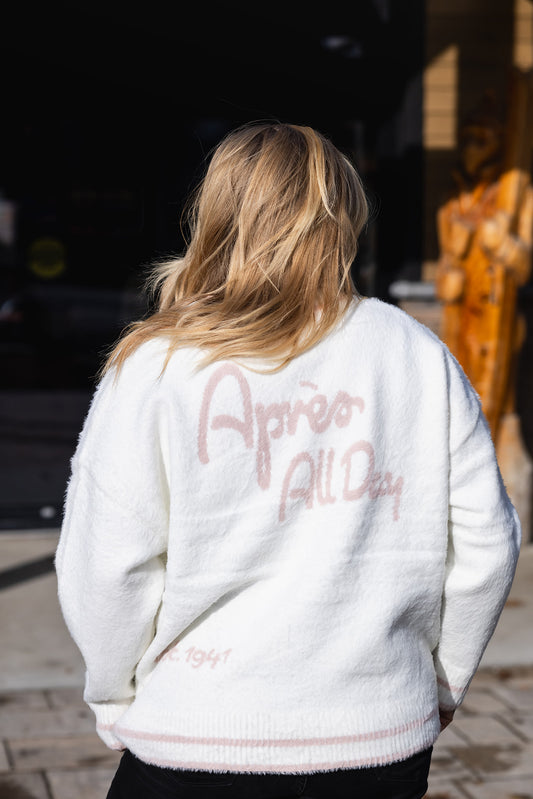Fuzzy V Neck Sweater