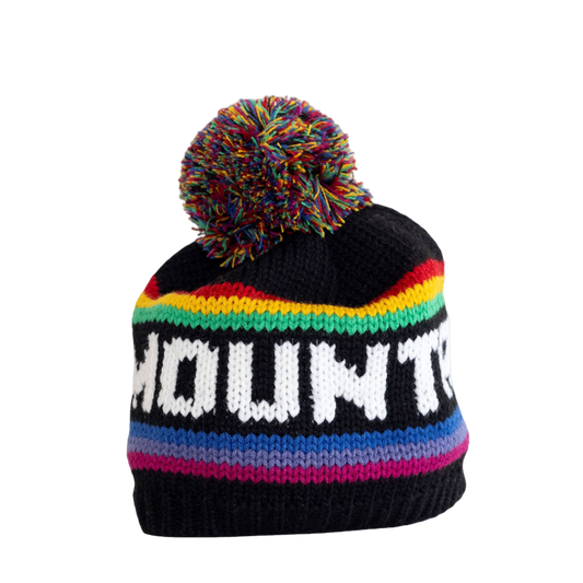 Blue Mountain Knit Beanie - Rainbow