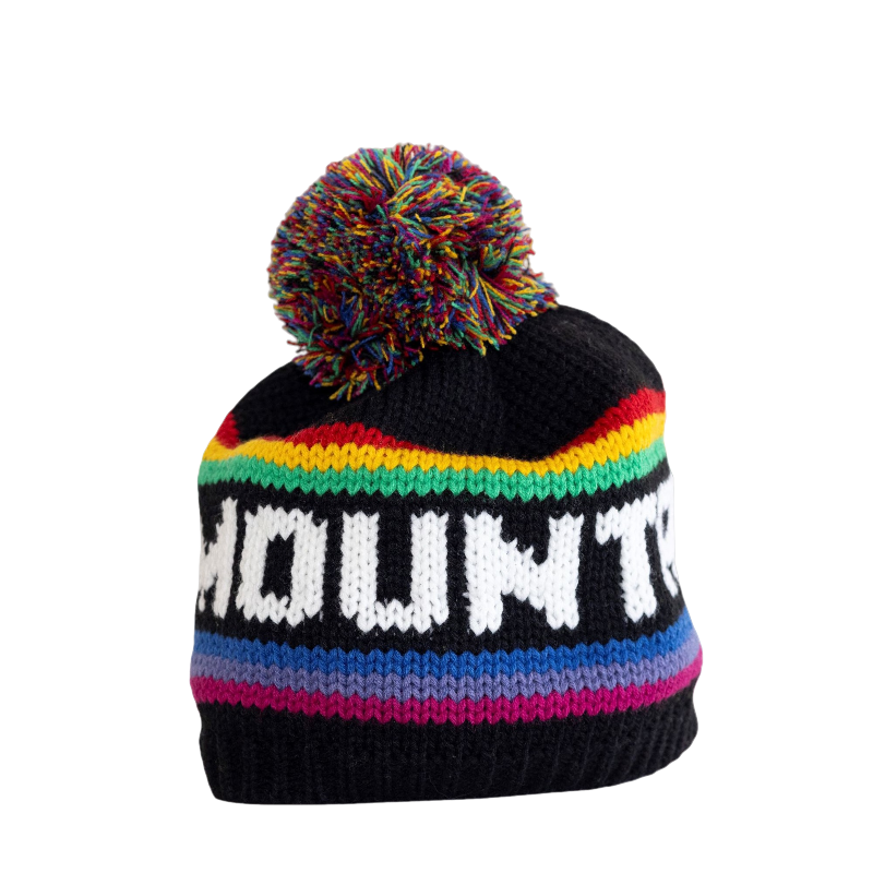 Blue Mountain Knit Beanie - Rainbow