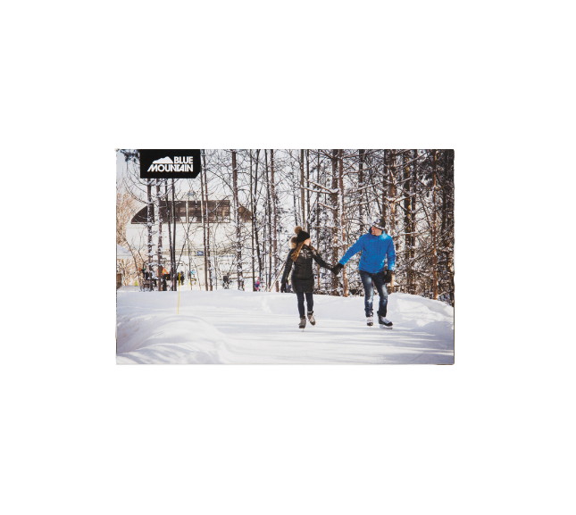 Blue Mountain Skating Postcard