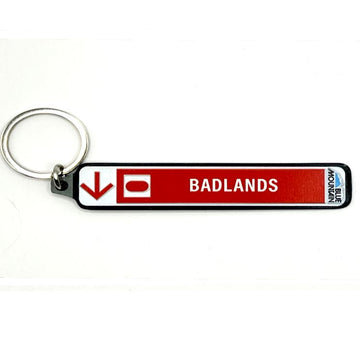 Badlands Trail Sign Keychain
