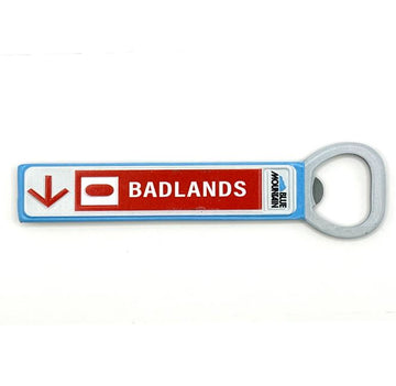 Badlands Trail Sign Bottle Opener